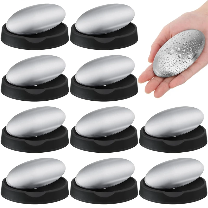 304 Stainless Steel Oval Hand Washer Deodorant Soap Metal Soap For Deodorizing Cleaning Kitchen Tools And Odor Removal
