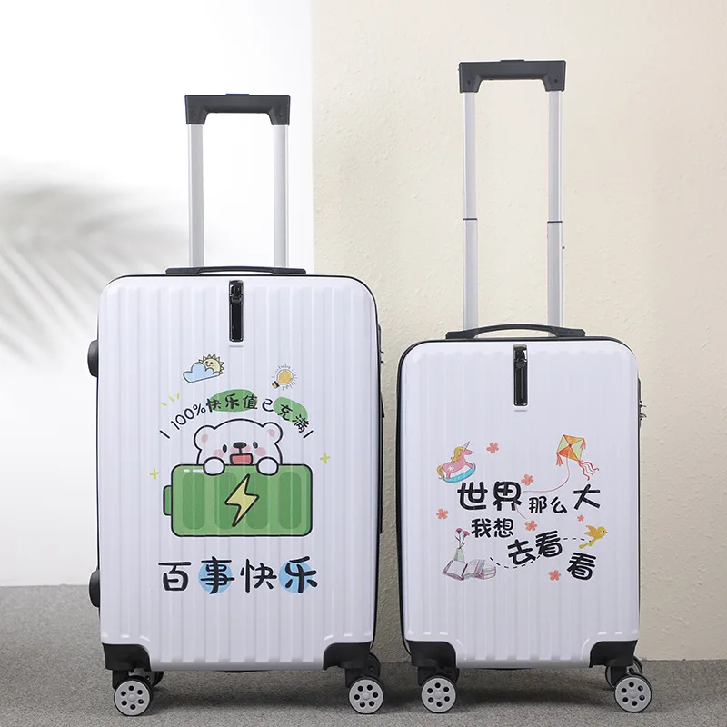 Cartoon dame Rolling Bagage Koffer Boarding Case reisbagage Case Spinner Cases Trolley studentenkoffer op wielen