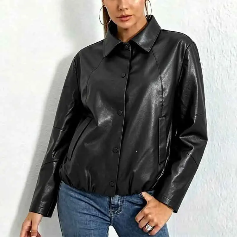 Fall 2026 Casual Versatile Leather Jacket 3D Fashion Design High-End Sensation New Style Short Length All-Match Outerwear
