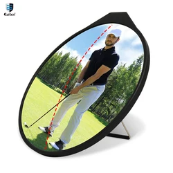 Caitão-ajustável convexo Golf Swing Mirror, projetado para iniciantes, melhorar Swing, presente ideal para fãs de golfe