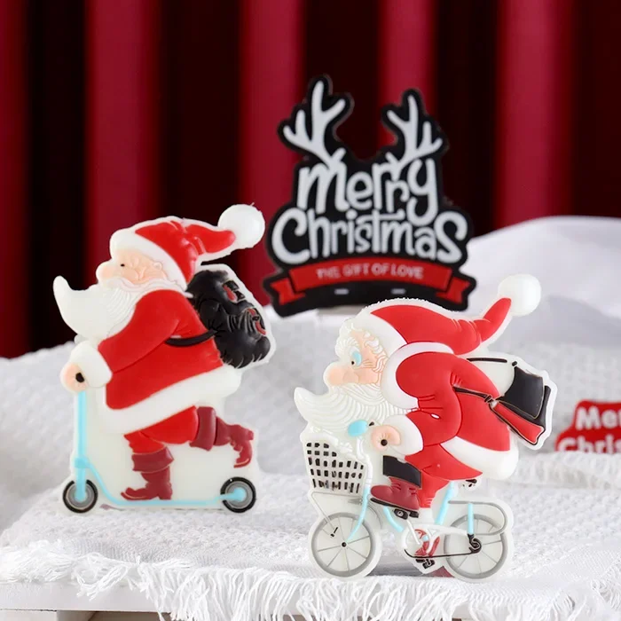 

VERIDIAN 3d Santa Silicone Molds Cake Dessert Table Decoration Merry Christmas Chocolate Fondant Resin Molds Cake Decoration