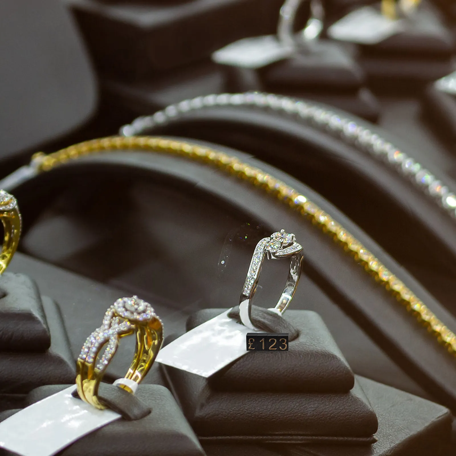 

5 set Gold Shop Price Display Cubes Flexible Jewelry Counter Pricing Blocks For Retail Store Number Tag Stands Sign Board