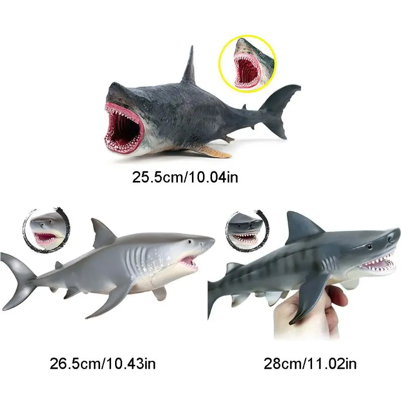 27,9 große Hai-Figur zum Sammeln, Aquariumzubehör, Kuchendekoration, Wissenschaftsspielzeug für Kinder