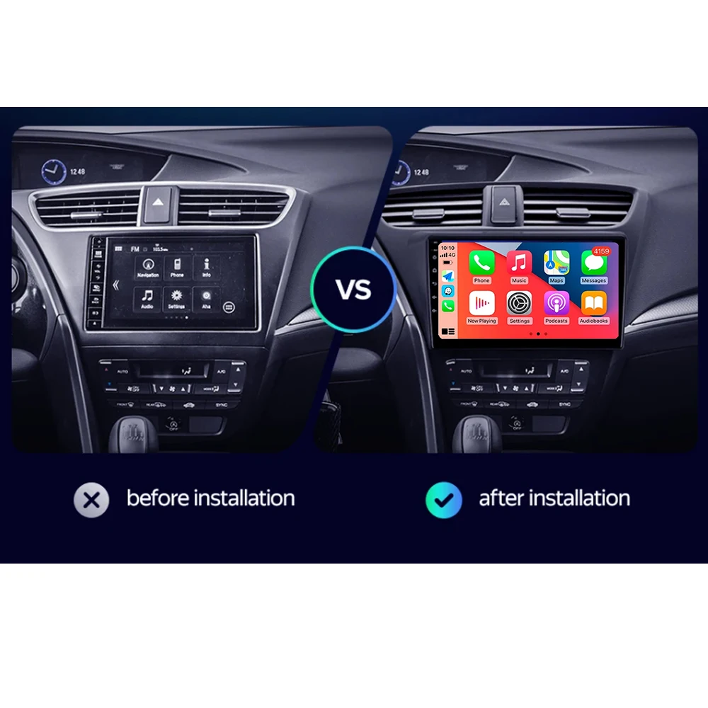 Android 16 Car Radio For Honda Civic Hatchback 9 FK FB 2012-2017 Wireless CarPlay Android Auto RDS 4G WiFi autoradio Head Unit