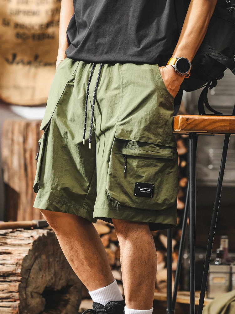 

Outdoor Qui Dry Sports een Workwear orts Men Summer Thin Loose Large Size Trendy Casual Five-Quarter Pants