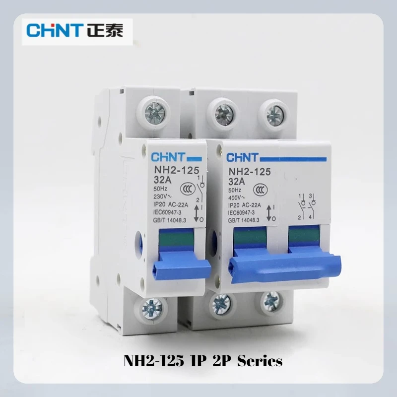 

CHNT NH2-125 Mini Isolator Switch 1P/2P 32A-125A Reliable Fixed Installation for Home Industrial Power Distribution