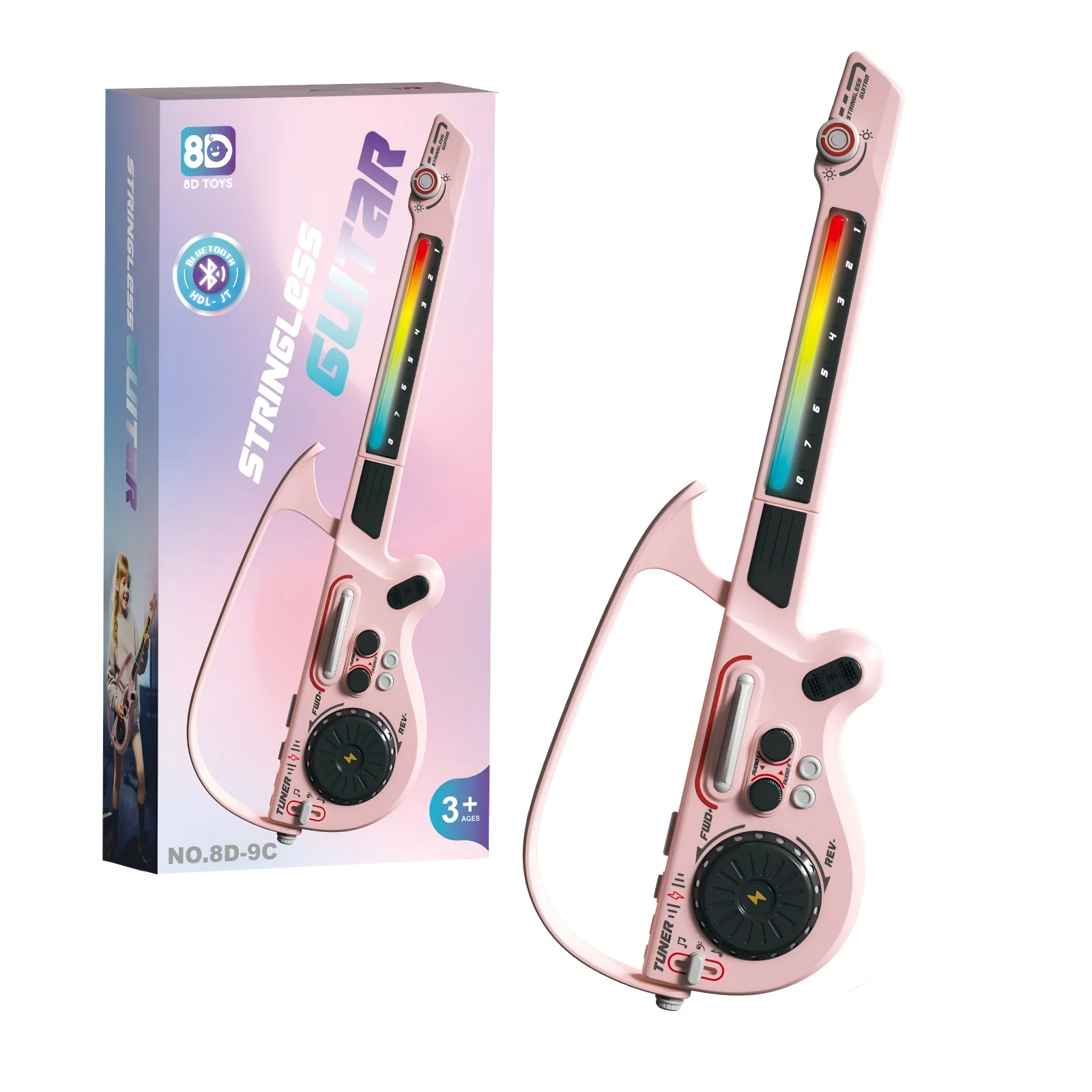 Stringless Electric Guitar Bluetooth DJ Guitar Beginners Smart Foldable Guitar Children's Student Perform Electronic Guitars