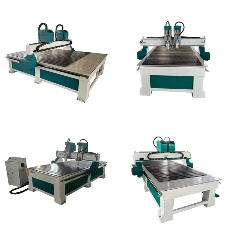 Double Head Woodworking Router 2 Spindle Automatic Grade Mortising Machine for Plywood Cutting Carving Woodworking Machinery