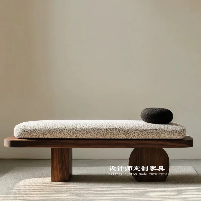 Entrance entrance shoe change stool designer creative bedside stool wabi wind sofa bench