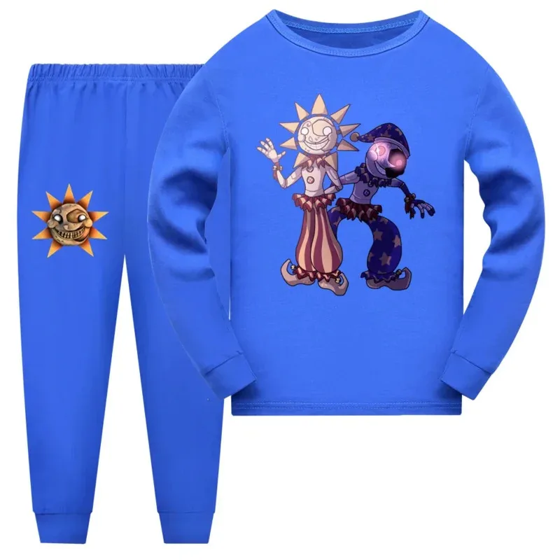 جديد ★   بيجامة FNAF Sundrop and Moondrop للأولاد والبنات مطبوع عليها رسوم كرتونية للأطفال أطقم سراويل للأطفال الصغار لربيع الخريف s ★   2025 تشي ☆