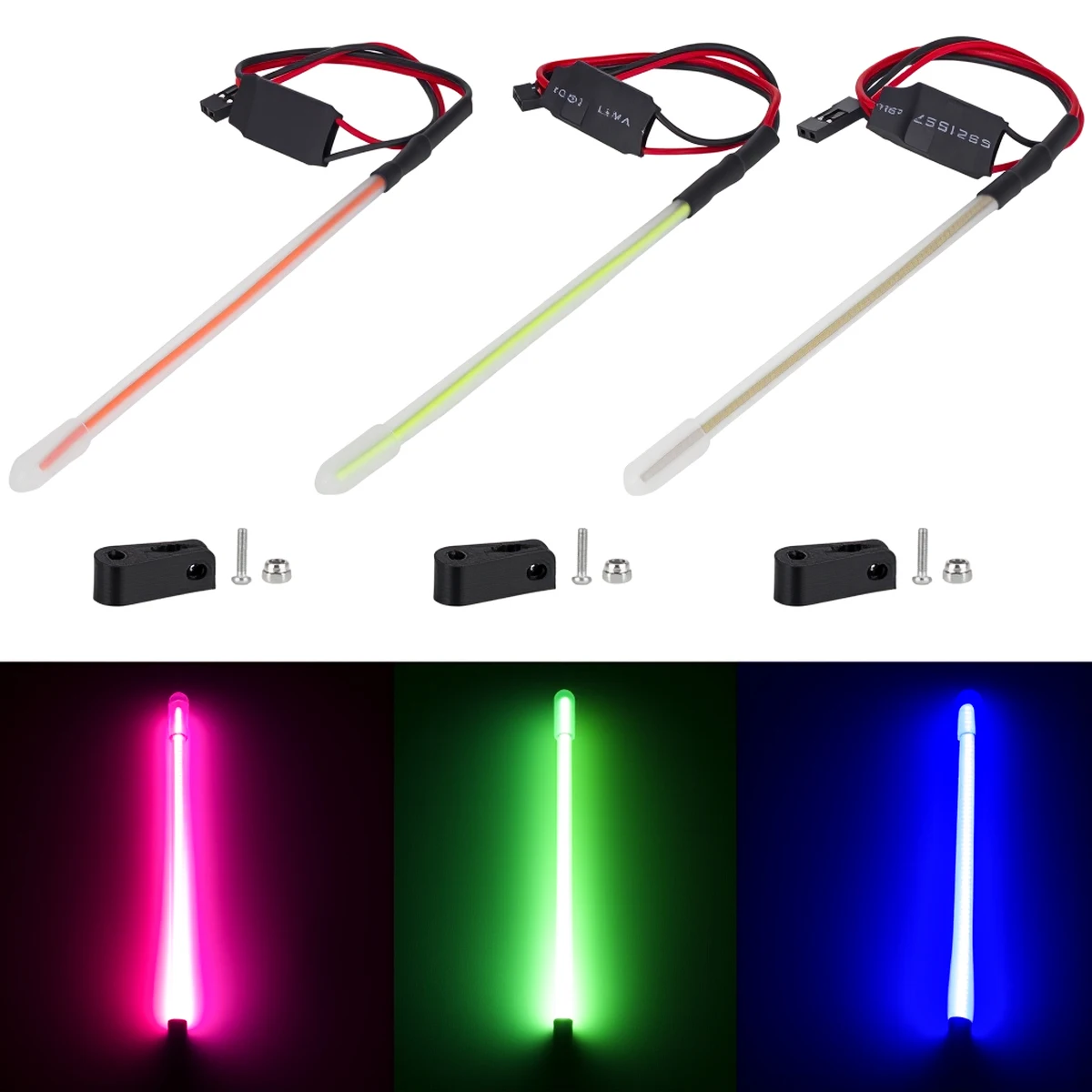 LED Rückleuchten Nacht Scheinwerfer Umgebungslicht für 1/10 1/8 RC Auto Axial SCX10 Traxxas TRX4 D90 Dekorieren Zubehör DIY – Detail 3