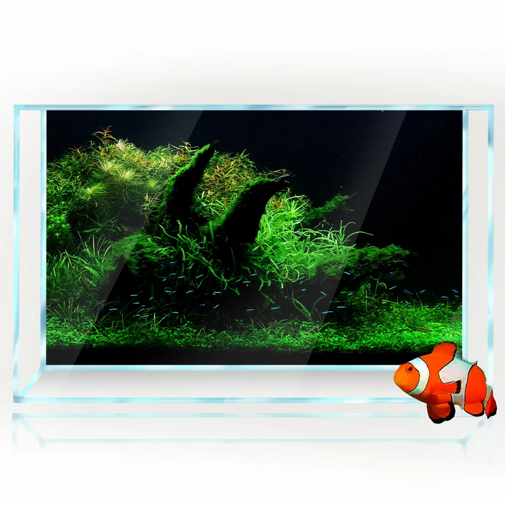 Aquarium Background Fish Tank Aquatic Plant Landscape  HD Reptile Habitat Decorations PVC Poster Sticker Printing