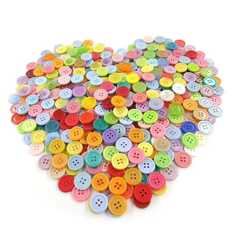 أزرار ملونة جديدة مصنوعة يدويًا يمكنك صنعها بنفسك أزرار ملونة واسعة الحواف رقيقة الحواف أزرار خبز أزرار ألوان الطالب #5