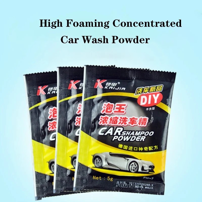 20/40/60 Pcs Car Wash Powder Car Cleaning Shampoo Multifunctional Cleaning Tools Car Soap Powder Windshield Wash Accessories