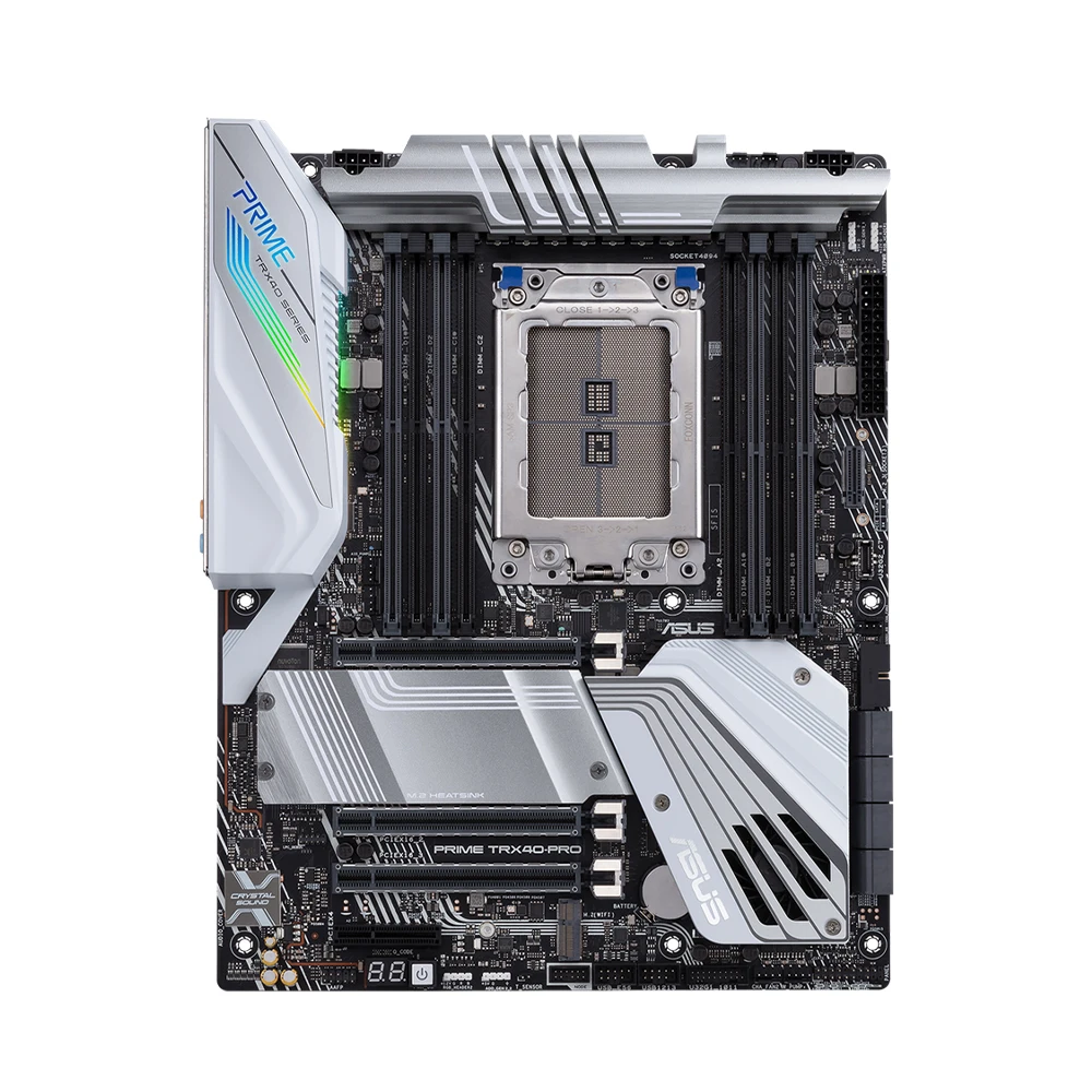 Imagem -02 - Placa-mãe Asus-prime Trx40-pro Suporta Soquete Strx4 3960x 3970x 3990x Cpu Memória Ram Ddr4 4666 Mhz Nvme M.2 Sata Pcie 4.0