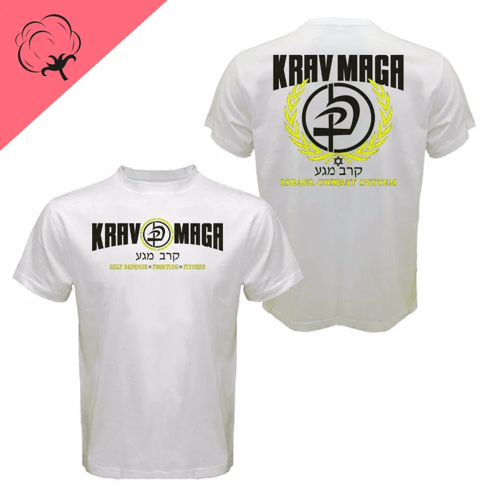 heavyweight Men Summer Short Sleeves Casual Funny T Shirt Men Casual  Krav Maga  Combat  Self Defense Martial summer