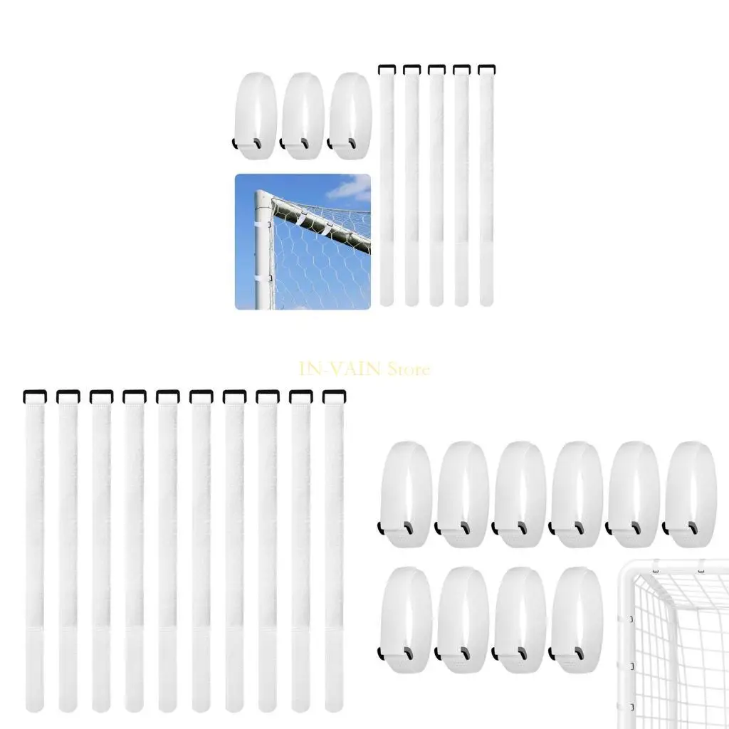 

M5TC 10Pcs Football Net Fixing Strap Goal Net Strap Soccer Training Equipment Net Tape Soccer Goal Net Fastener Cable Ties