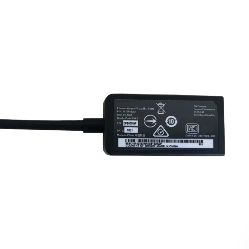 Kabel pengganti Dongle RJ45 konektor Transfer Data adaptor Ethernet untuk Thinkpad X280 X390 X395 Aksesori Laptop