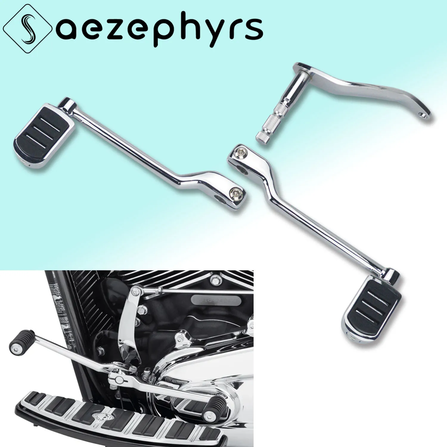 

Motorcycle Extended Shifter Shaft Front Rear Heel Shift Lever for Harley FL Softail Heritage Classic Fat Boy 114 FLFBS 2018-2025