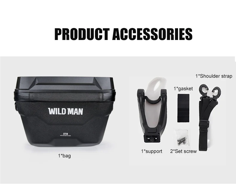 WILD MAN BBG106 Fahrrad Lenkertasche EVA Hartschale Touchscreen Handyfenster Regenschutz Schnellwechselhalterung für MTB und Rennrad – Detail 17