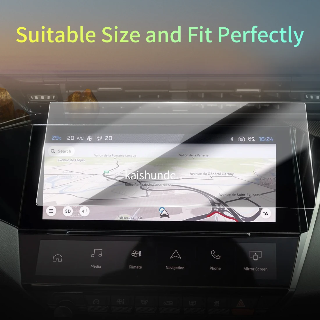 Car Stickers Meters Protector For 26 PEUGEOT 308 Tempered Glass Protective Film Display Navigation Vehicle
