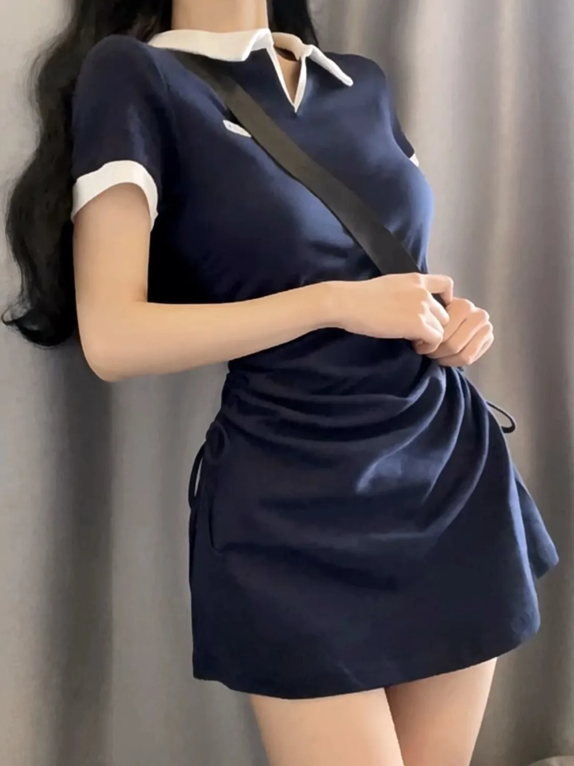 Women's Tunic Short Sleeve Casual Novelty Mini Cotton Shirt Dress for Women 2025 Loose Trend Korean Party Sexy Fashion New Prom