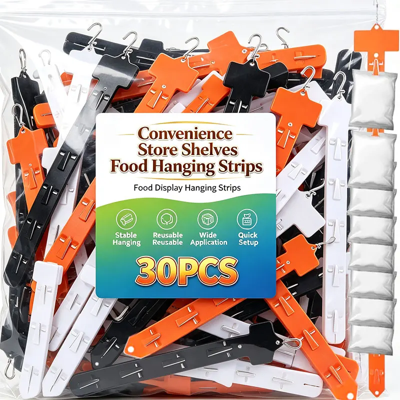 30/1pcs Convenience Store Shelves Food Hanging Strips Practical Snack Organizer Lightweight Items Display Hanging Storage Strips