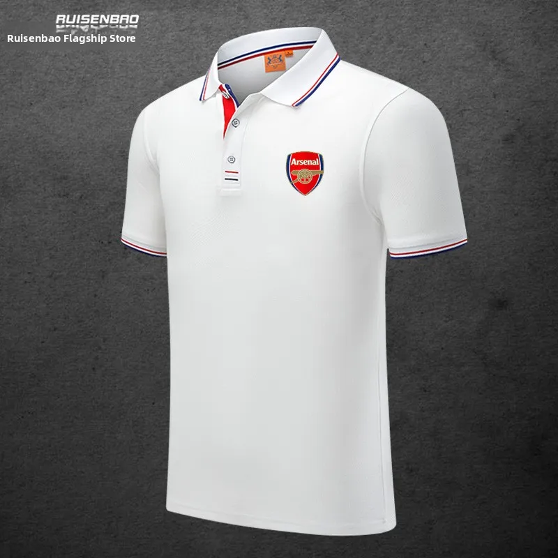 Arsenal Fooall Club irt Deportes Cetición Entrenamiento Ropa de verano Hombre con cuello de punto ort Sve irt