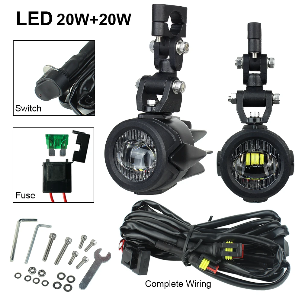 Upgrade Motorcycle fog light Auxiliary Lights Brighter Lamp 40W 6000K for BMW R1200GS F800GS F700GS F650 K1600 view 4