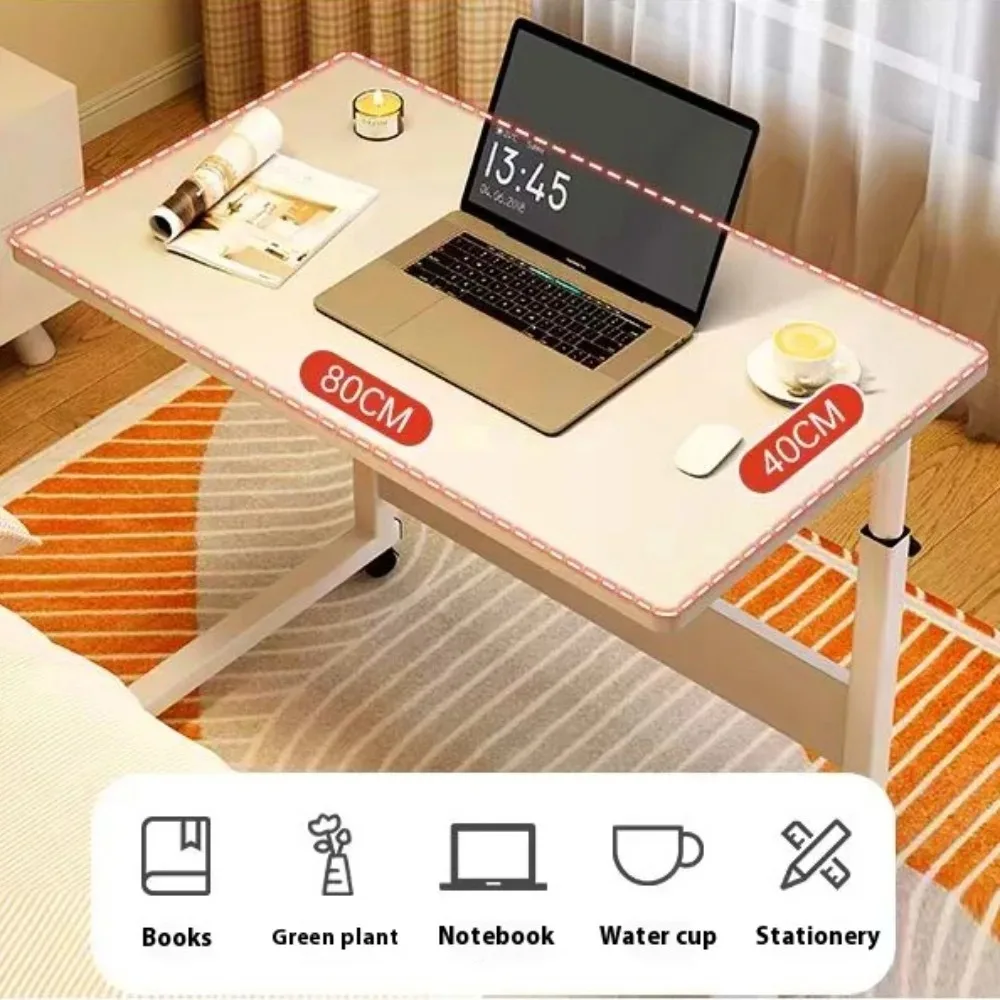 Computer Desk Bedside Adjustable Small Table Household Small Table with Wheels Movable Laptop Stand Simple Small Dining Table