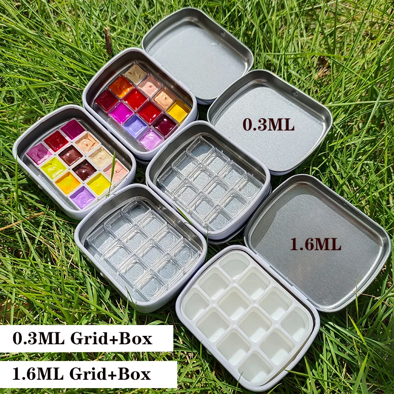 0.3ml 1.6ml Mini Handmade Pigment Subpackage Watercolor Box Portable Watercolor  packaging lron Box Art Supplies