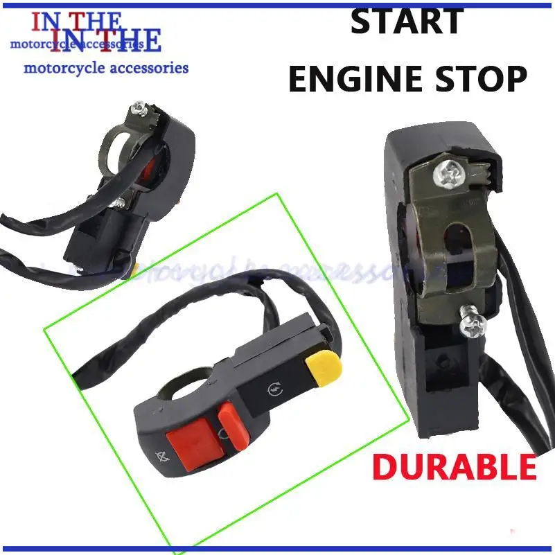For Honda KTM Yamaha Kawasaki Universal Motorcycle for  Motorcycle Handlebar Fog Light Switch ON-OFF Button Switch