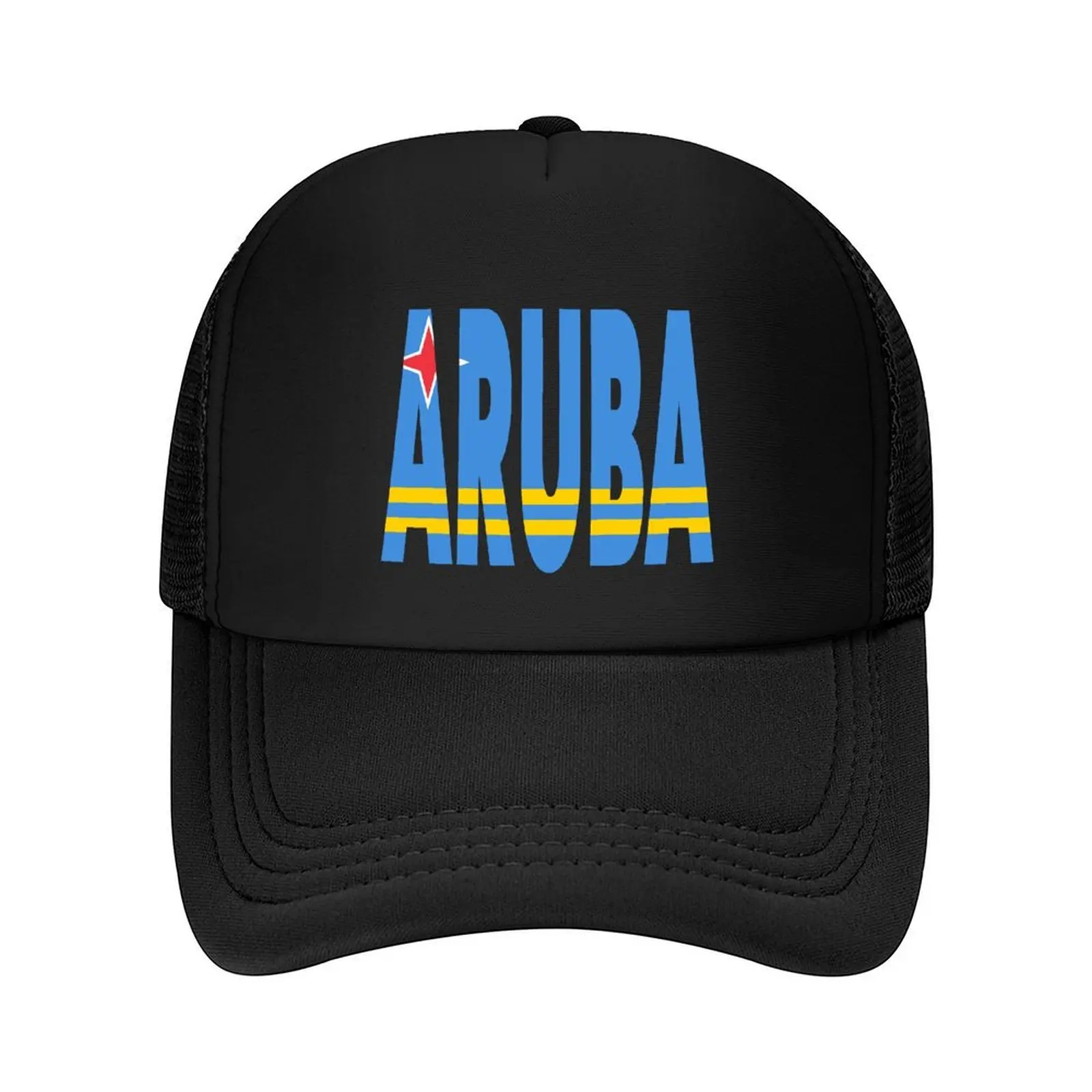 

Aruba - Flag overlay on ARUBA Baseball Cap luxury woman cap Luxury Cap luxury caps designer Women Caps Men's