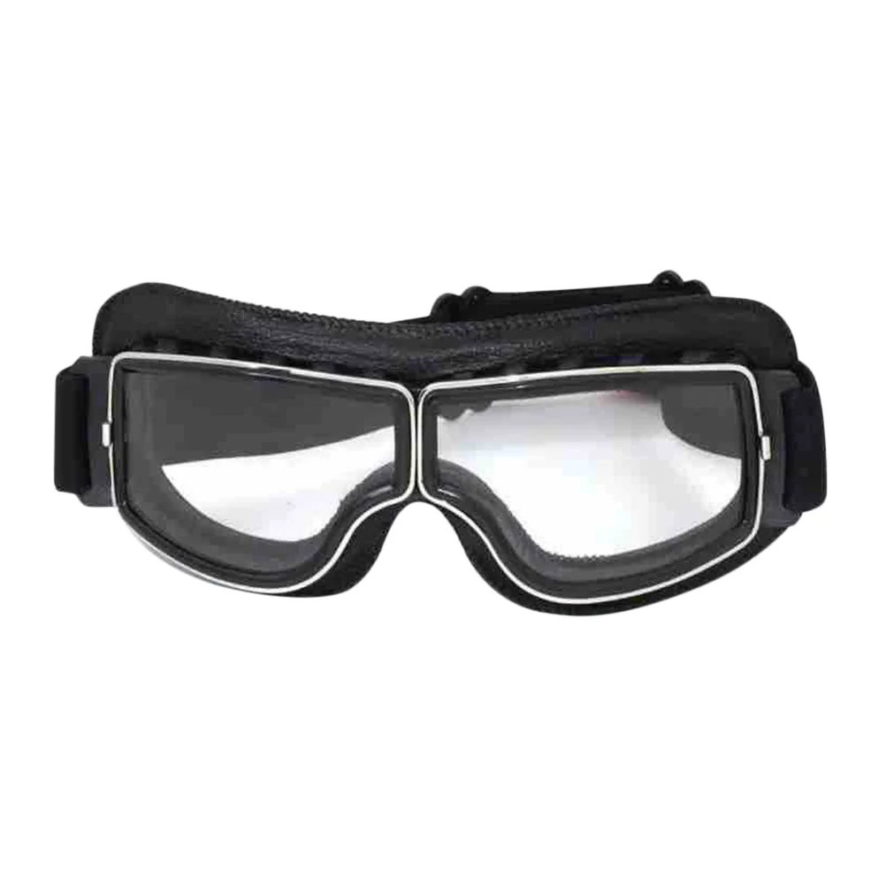 

Riding Glasses Winter Goggles Ski Snowboard Motorcycle Sun Glasses Eyewear (Black Frame and Transparent Eyeglass)