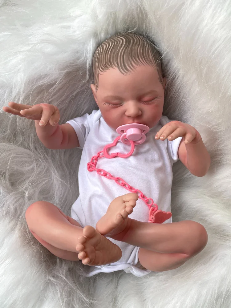 

50CM Lifelike Finished Reborn Baby Doll Laura Realistic Newborn Baby For Kids Gift Toy Figure lol