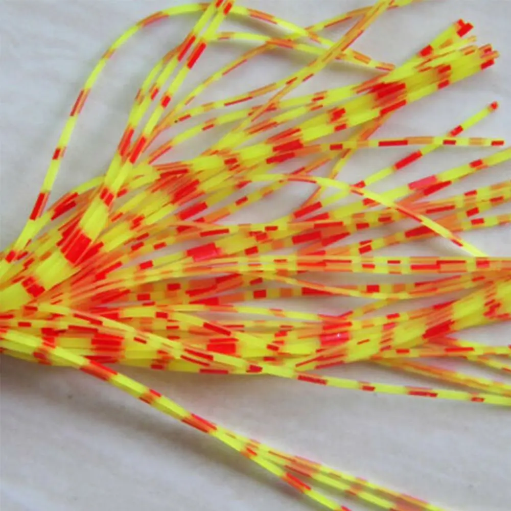 50 Pcs Durable Artificial Lifelike Jig Bait Soft Fishing Lures Beard Windless Rubber Squid Silicone Skirts