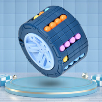 3D Cylinder Cube Toy Magical Bean Gyro Rotate Slide Puzzle Games Relieve Stress for Children Educational Montessori Infant Toys