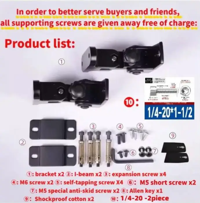 WYORESY for Sony(SA-RS3S/RS5/RS8/SS60/S40R/Z9R) Slim Wall Ceiling Mount Frame Perfectly Fits Standard Mounting Points Precisely