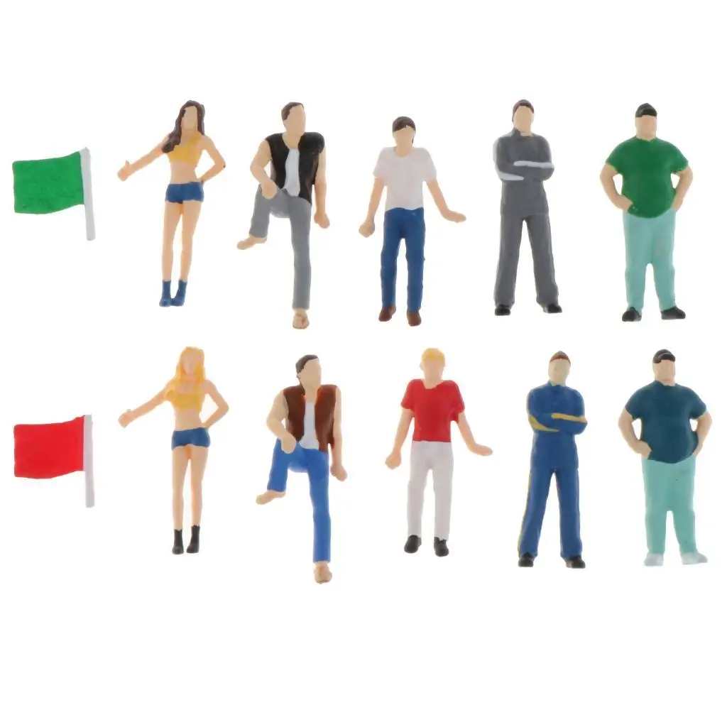 1/64 Scenario di strada Persone Figurine Bambole Giocattoli Accessorio da tavolo Diorama fai-da-te