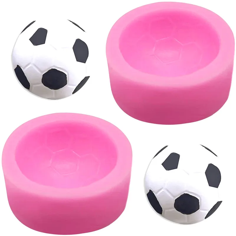 Football Cake Silicone Molds Soccer Party Fondant Cake Chocolate Candy Mold Resin Clay Mould Ice Block Soap Baking Mold