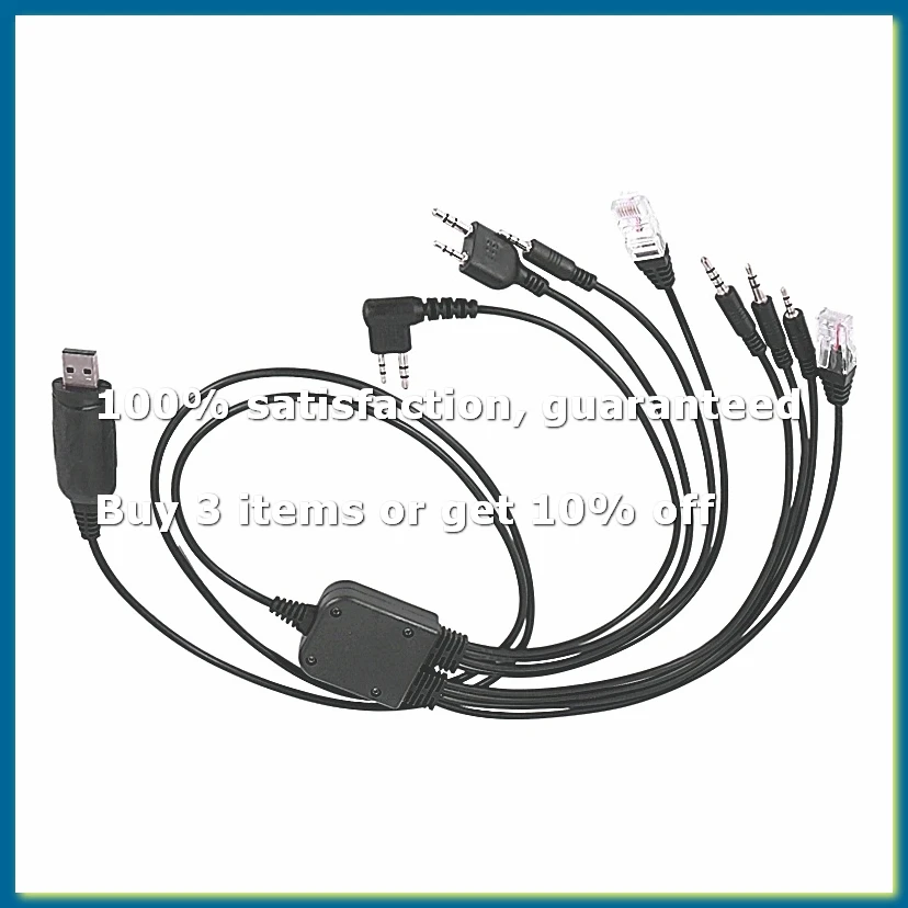 A82Z-Eight in One USB Programming Cable Compatible for Walkie Talkie Radio