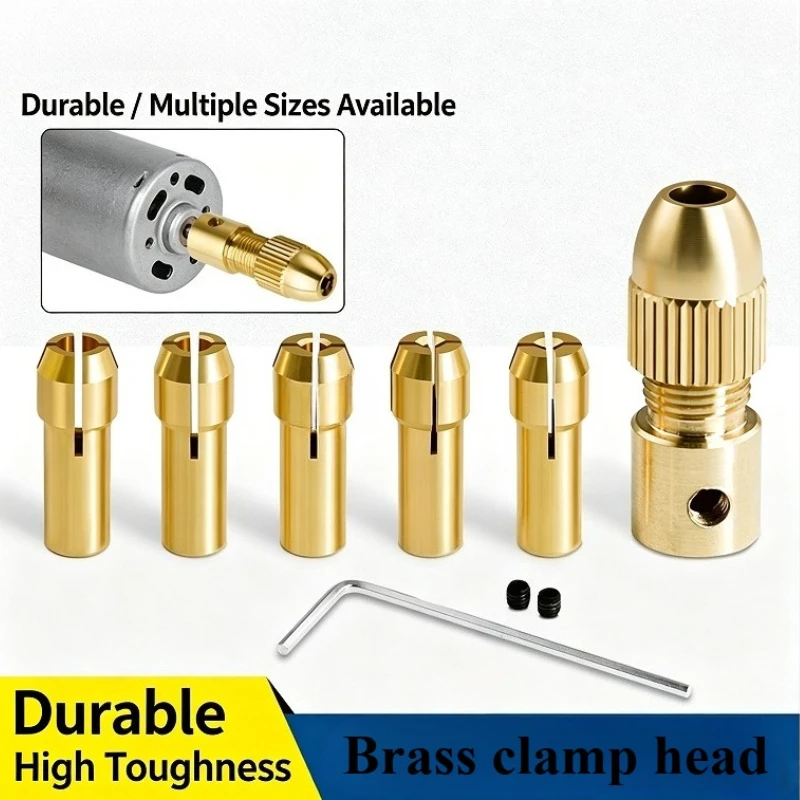 Mini Drill Chuck Collet Set  0.5-3mm（Inner2mm-2.35mm）For Electric Motor Shaft Fit Micro Twist Drill Brass Cartridge Rotary Tool