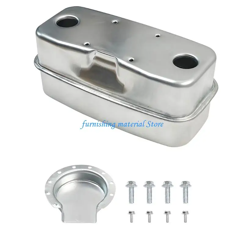 Y5GD Two-Port Exhaust Muffler Housing for Lawn Mower Repair, Metal Service with Mounting Hardware for 951 0616B Upkeep and