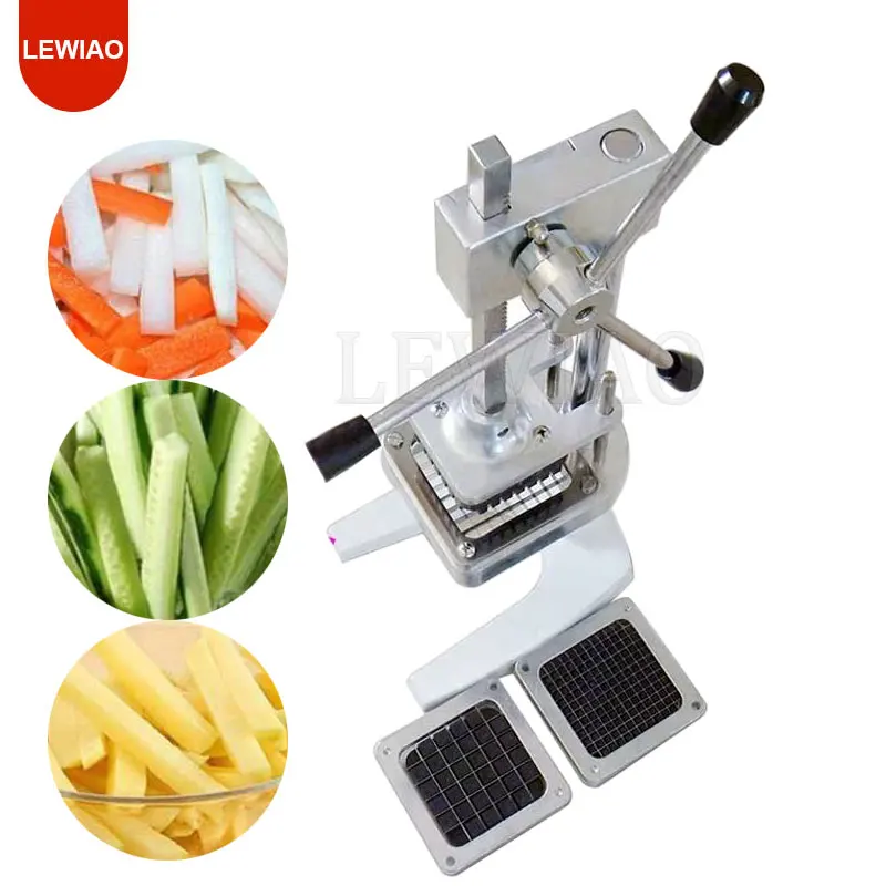 Cortador Manual de verduras para cocina, cortador de patatas fritas, máquina cortadora para cocina, rebanador de patatas de acero inoxidable