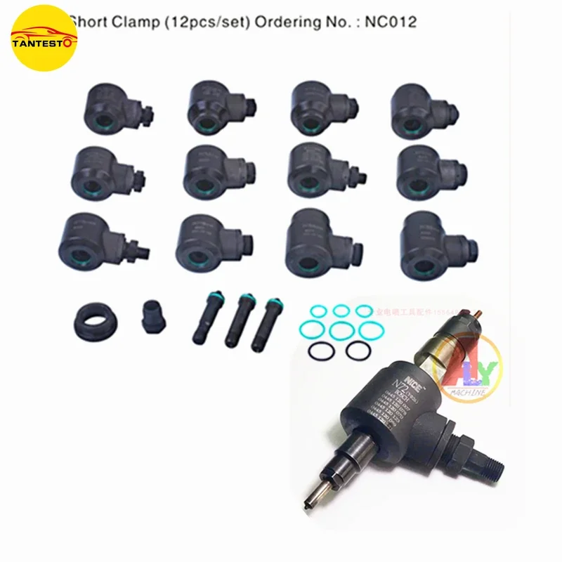 12PCS Diesel Common Rail Injector Repair Test Clamp Adaptor Tool Sets for Boscsh Densso Renault