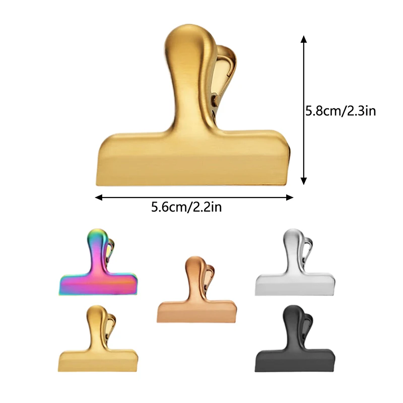Stainless Steel Bag Clipsf For Food Heavy Duty Metal Silver Food Clips Office Paper Clamps Air Tight Seal Snack Clips