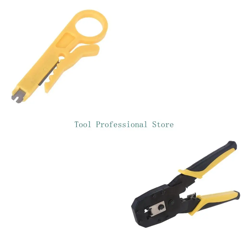 

57QF Сетевой кабельный тестер двойного назначения, щипцы для телефонных кабелей RJ11/RJ45 Crystal для разъема головки, набор для