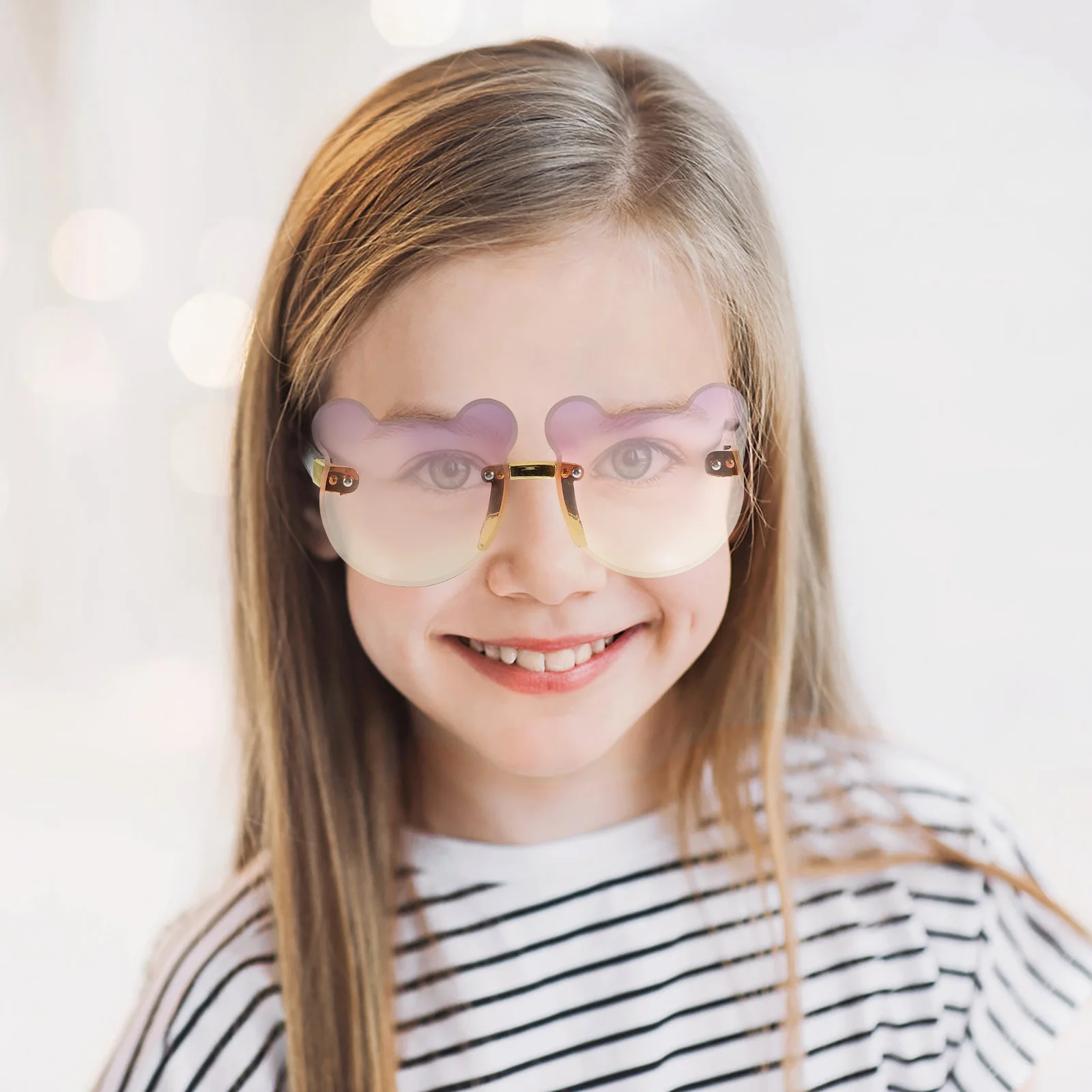 مجموعة نظارات الدب المكونة من 3 قطع، نظارات كرتونية متدرجة الألوان لإكسسوارات الحفلات، نظارات خفيفة الوزن ولطيفة #4