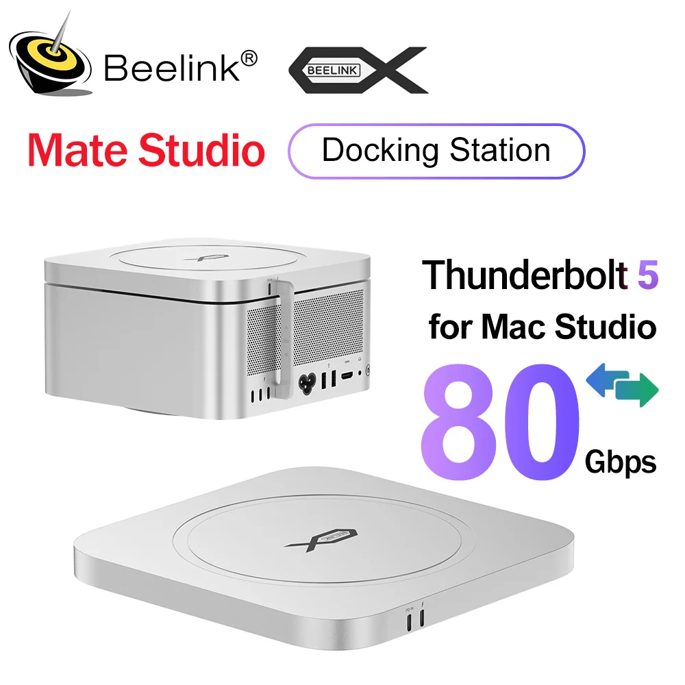 Beelink EX Mate Studio A Docking Station Thunderbolt5 SSD Enclosure for Mac Studio All MINI PC Desktop laptop Gaming Computer