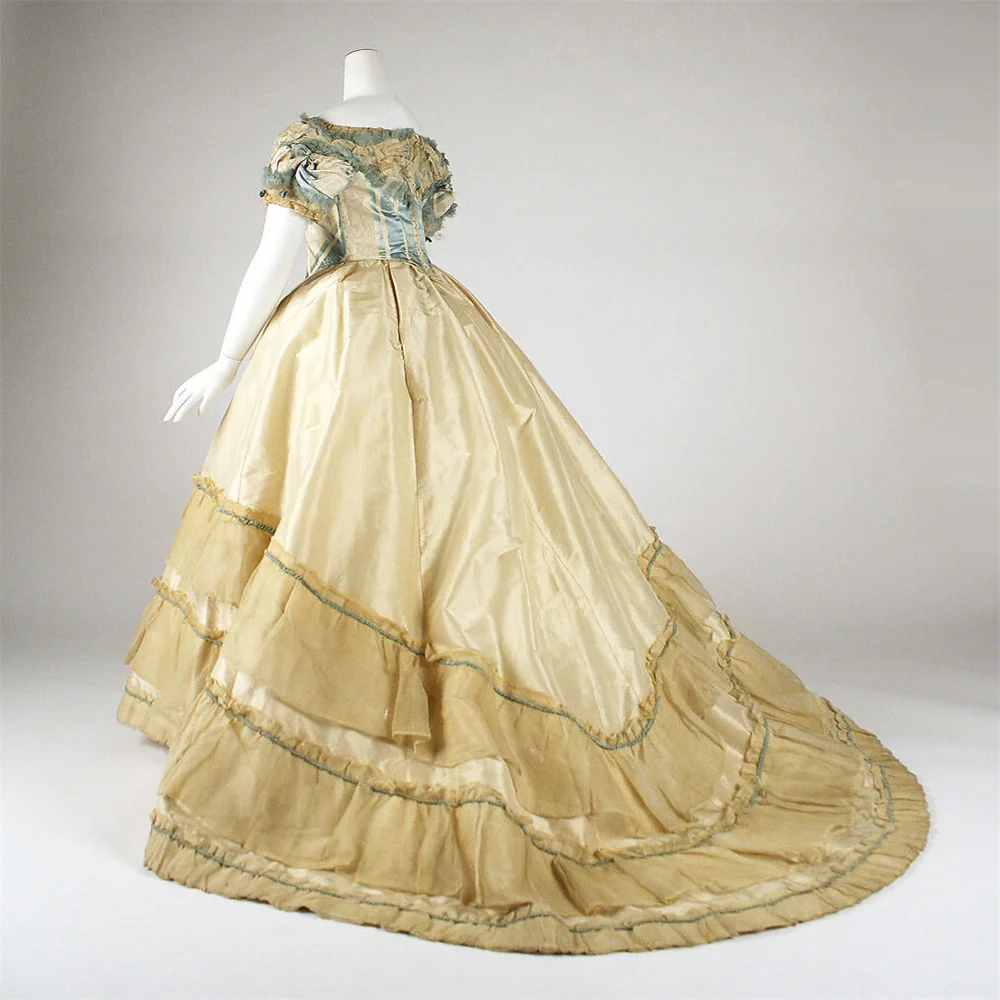 1870s Afternoon Retro Walking Dress Victorian Edwardian Costume Civil War Southern Belle Wedding Ball Gown